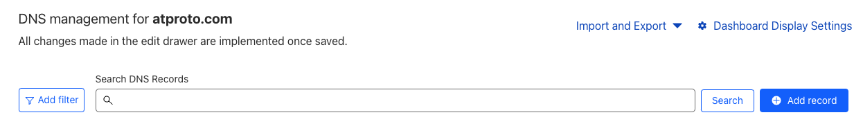 DNS management
